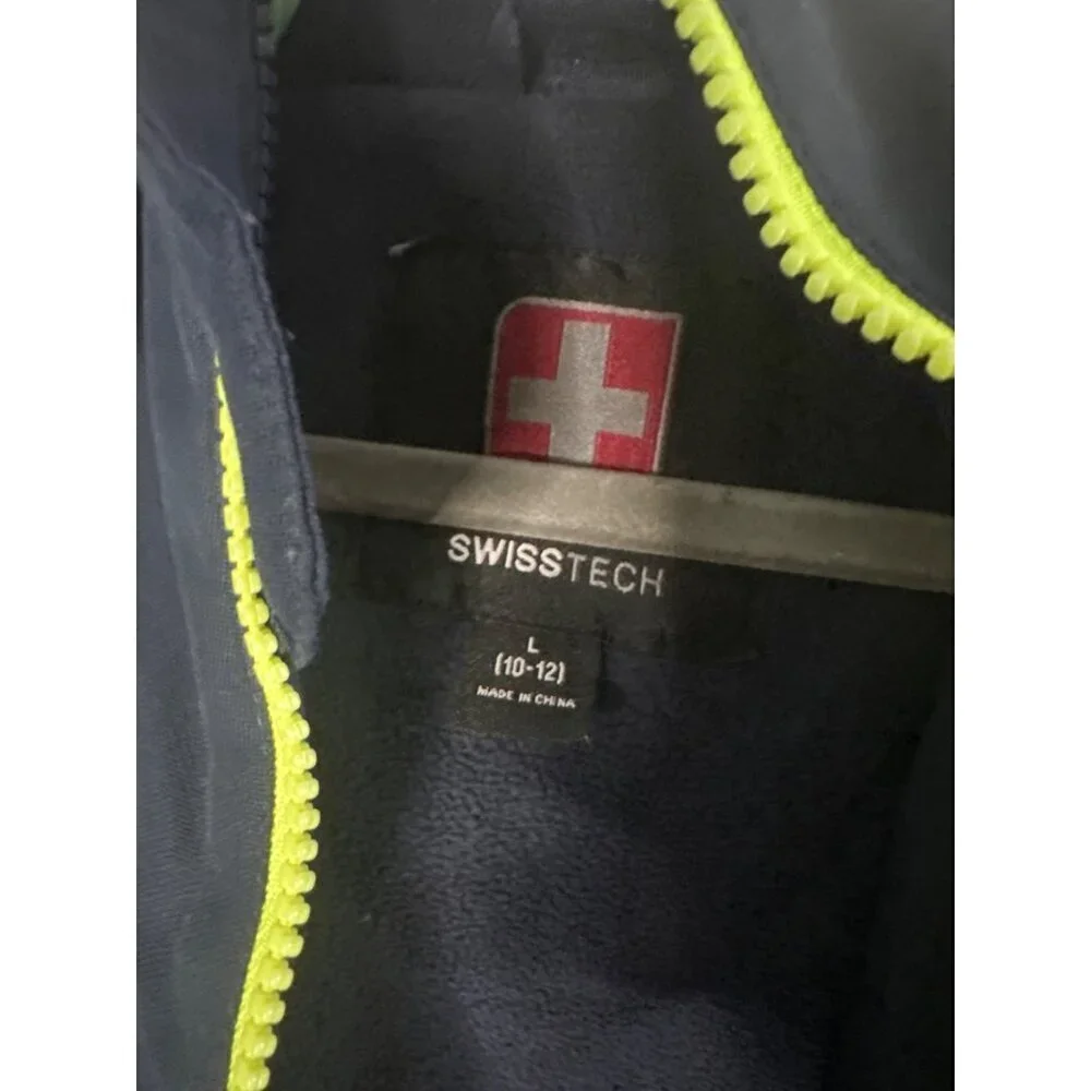 SwissTech Kids L 10-12 Jacket Green Outdoor Winter Coat back to school fall cozy